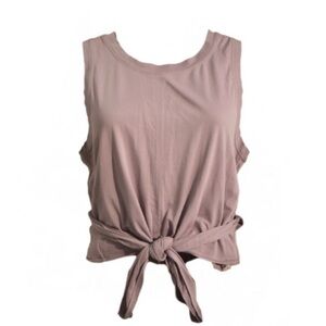 Lululemon Dusty Pink Crop Tie Front Tank Top Sz 8